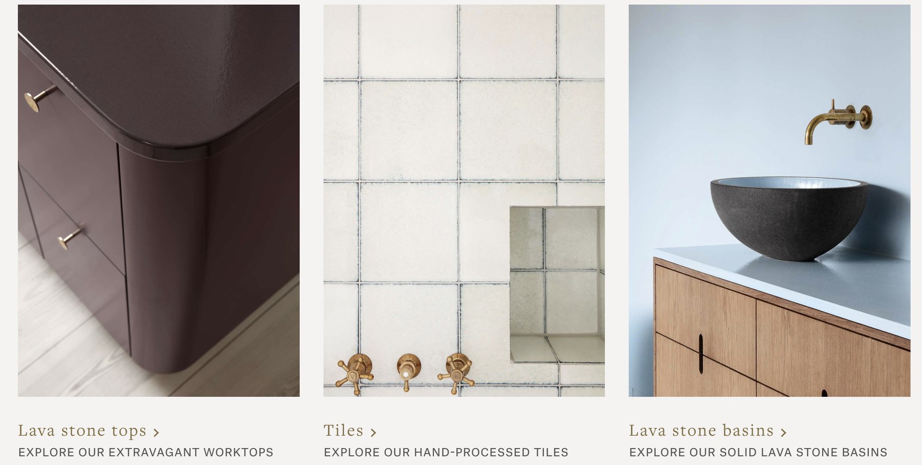 Worktops, tiles, tables and kitchens — Made a Mano