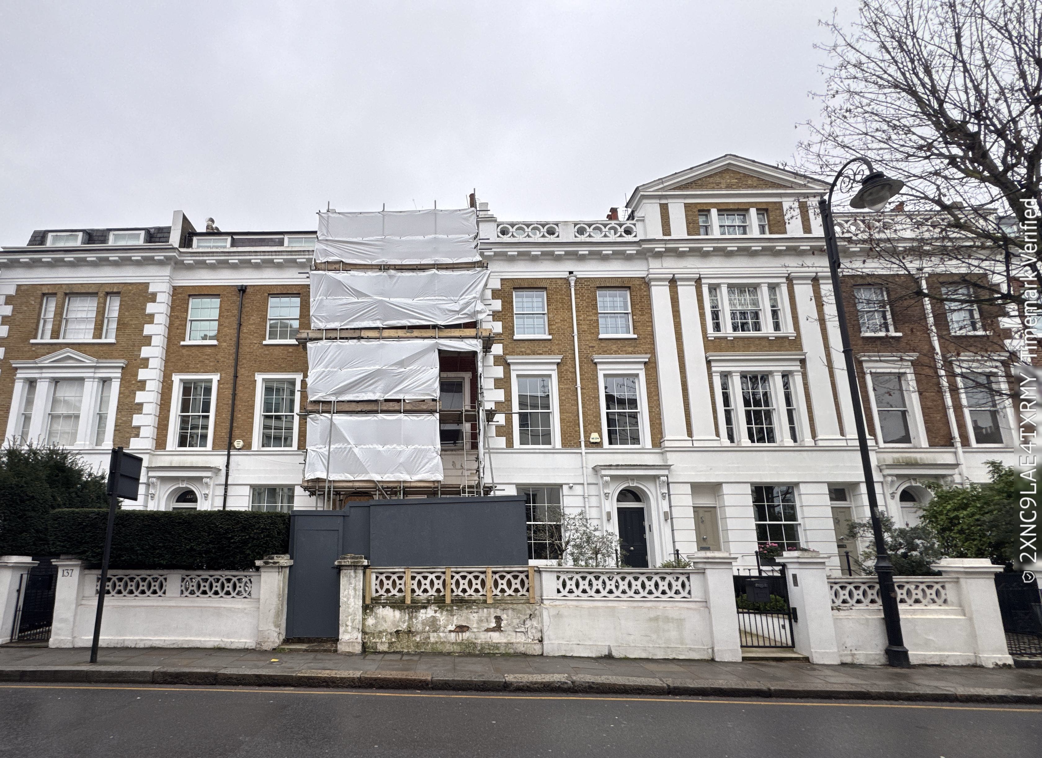 Old Brompton Road Grade II listed building refurbishment in progress
