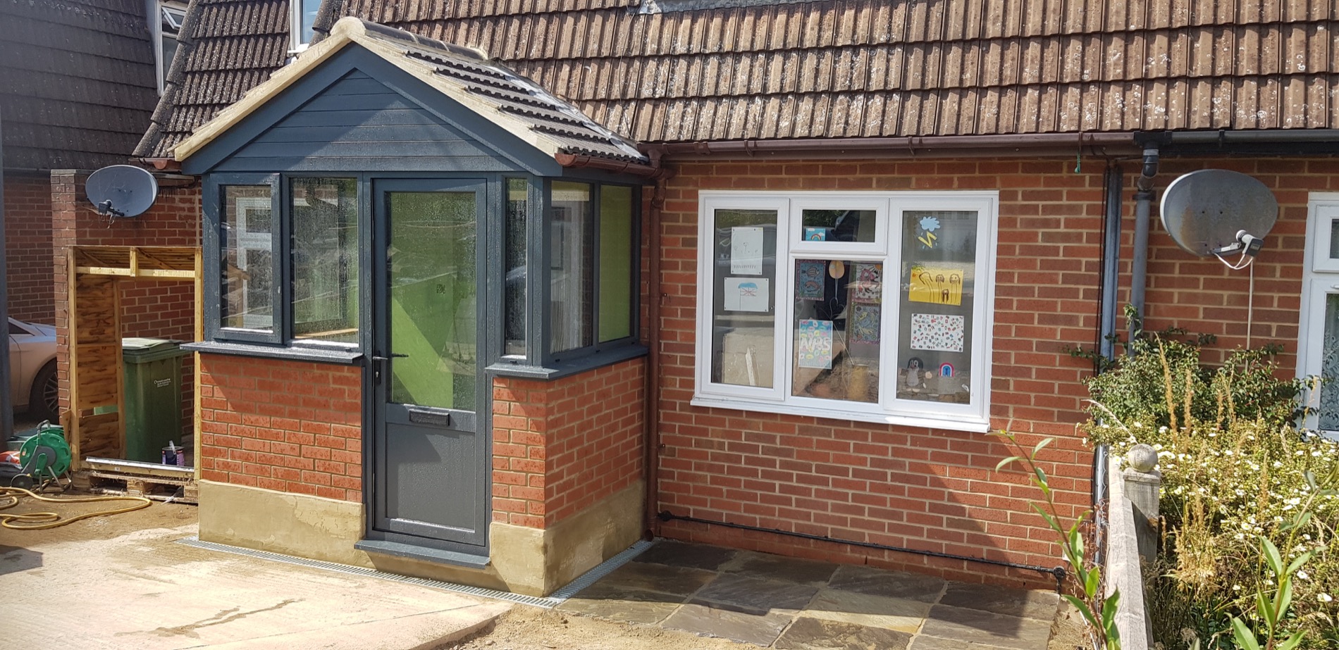 Porch completed after project image